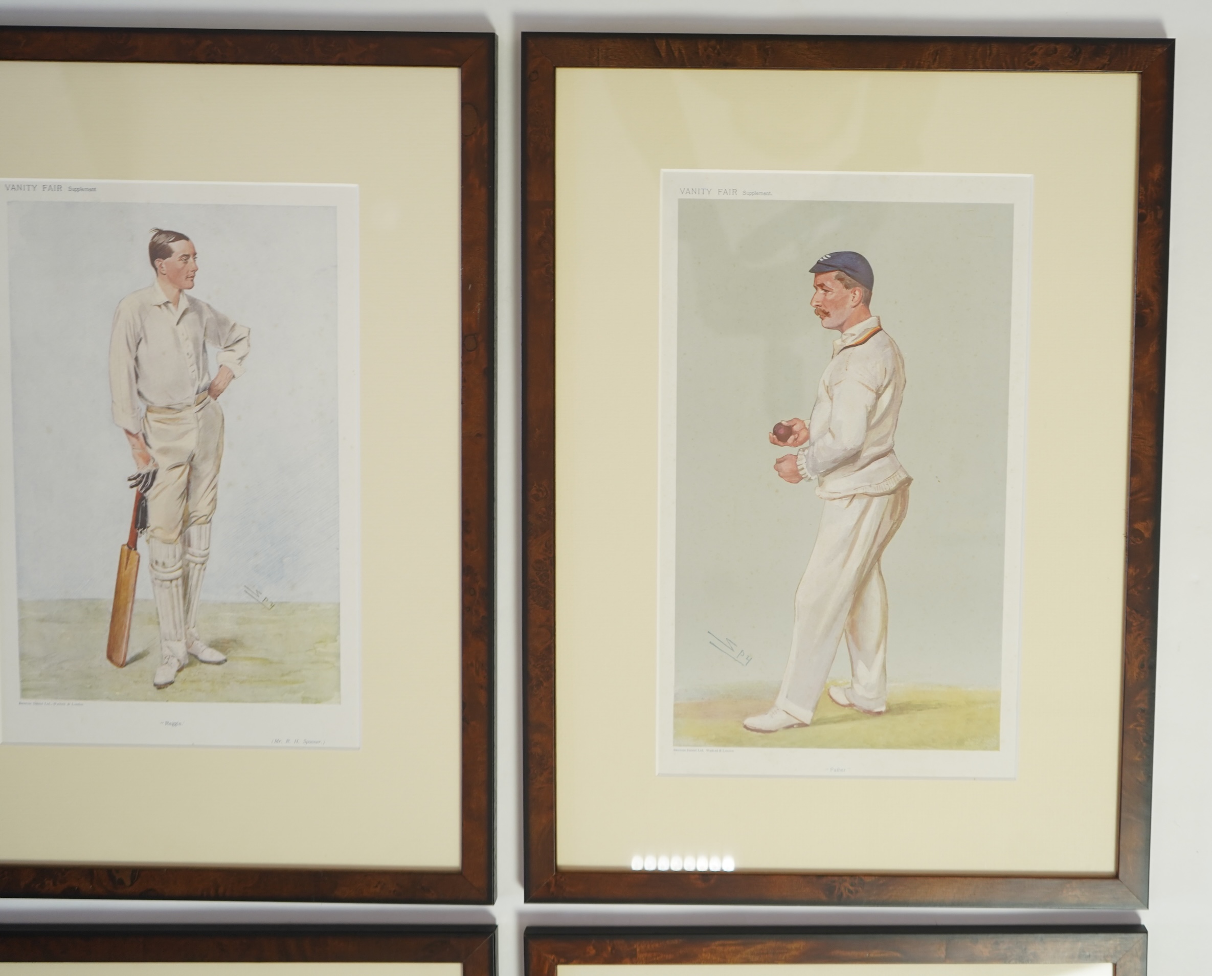 Thirty four Vanity Fair caricatures of cricketers to include Dillan and W G Grace